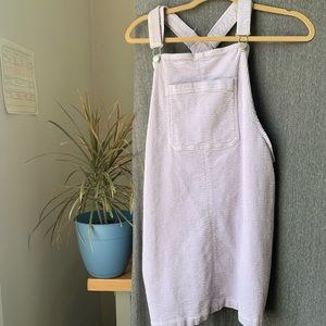 Lavender Corduroy Overall Dress